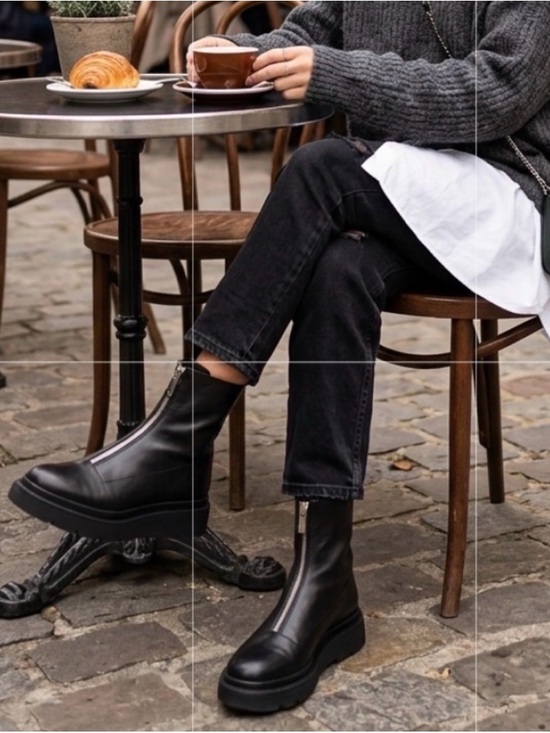 Zara Shoes - Zara Black Platform Fromt Zip Boots size 8/EU39 The ROW vibes